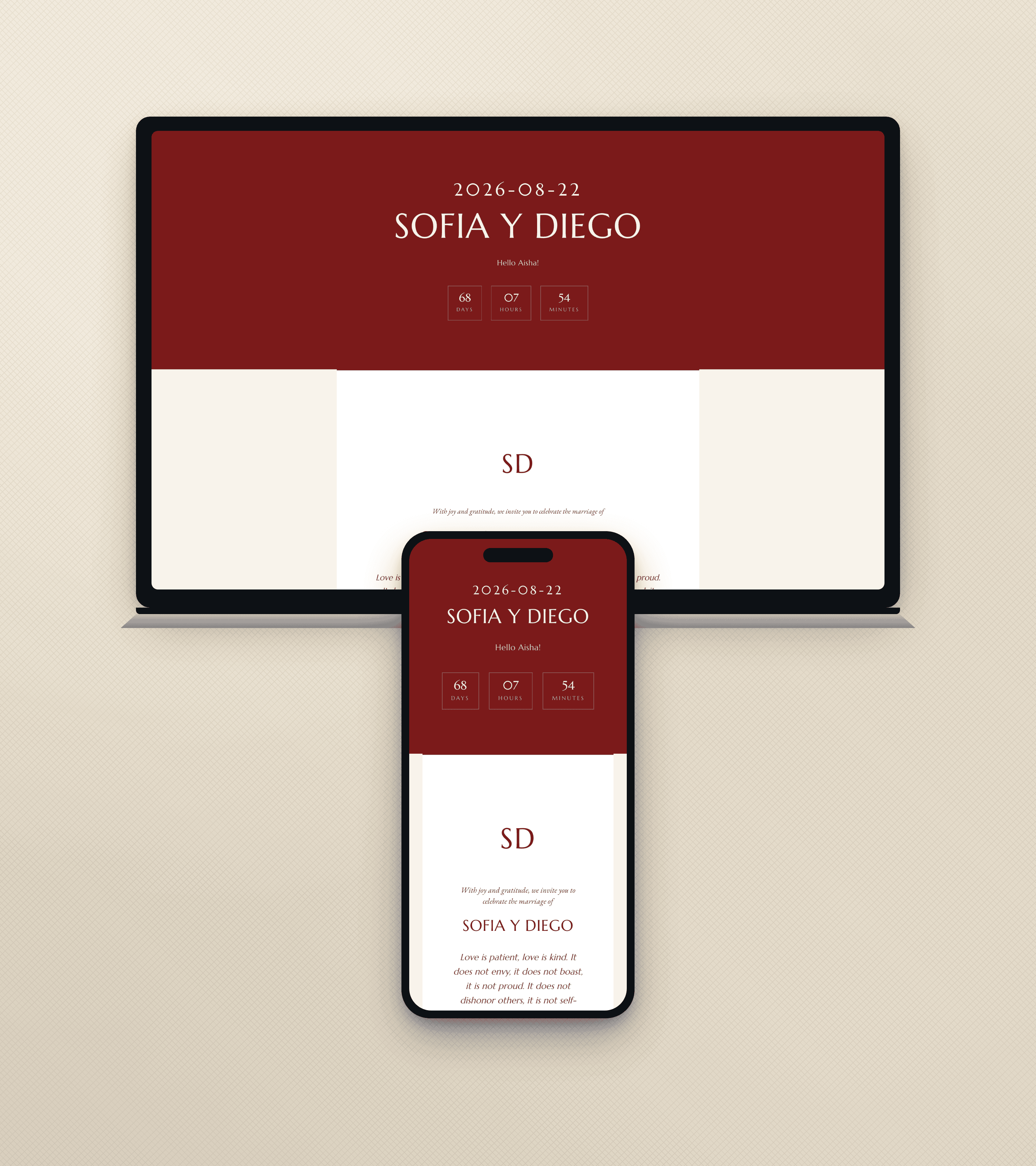 Sacrament Catholic wedding template preview